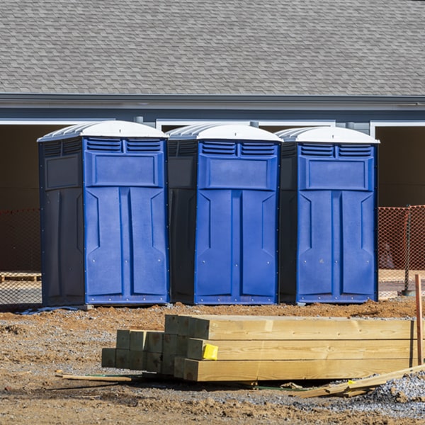 how can i report damages or issues with the portable toilets during my rental period in Dering Harbor